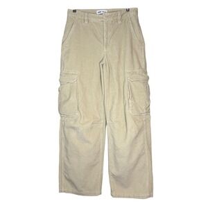 TNA Aritzia Corbett Corduroy Cargo Pants, Mid Rise Relaxed, 100% Cotton, Size 4